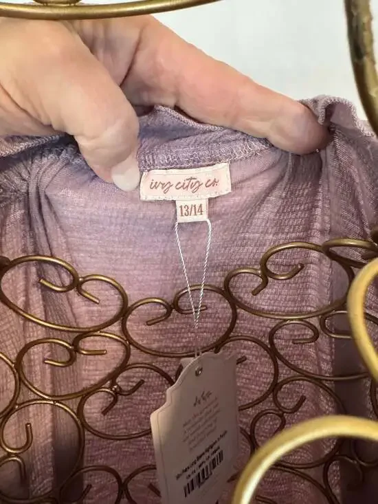 Ivy City Co. Mini Petra Long Sleeve Nightgown in Purple Size 13/14 NWT - Picture 3 of 9